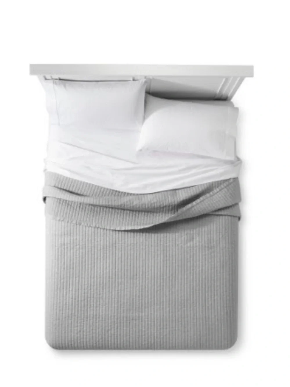 Fieldcrest Gray Cotton Cashmere Quilt (King)